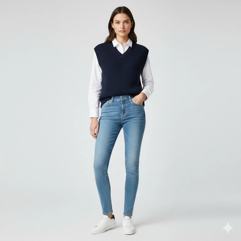 ALLSAINTS Grace Skinny Jeans Women's Blue Denim Size 30